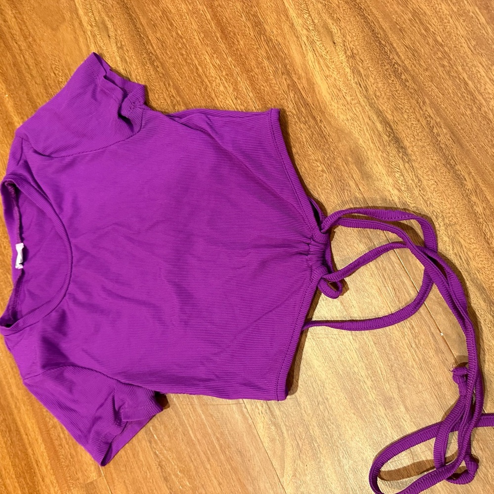 Purple crop top